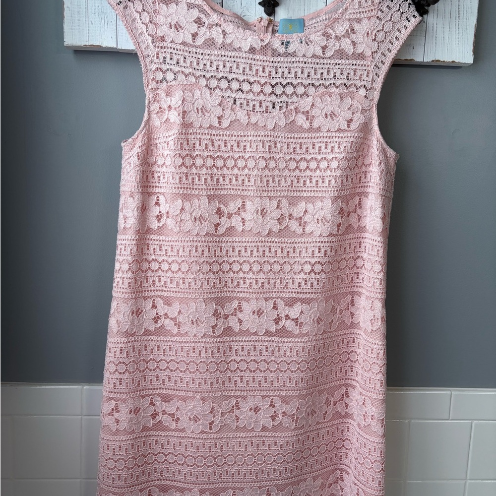 CeCe Pink Lace Mini Dress